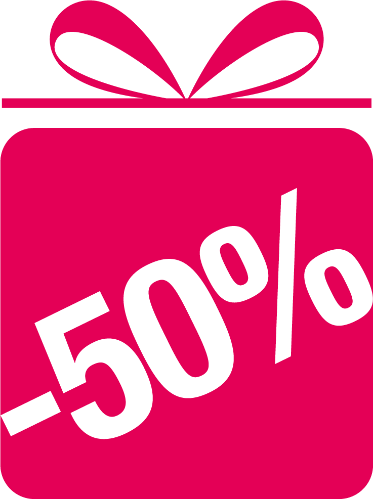 ميزة تخفيض 50%