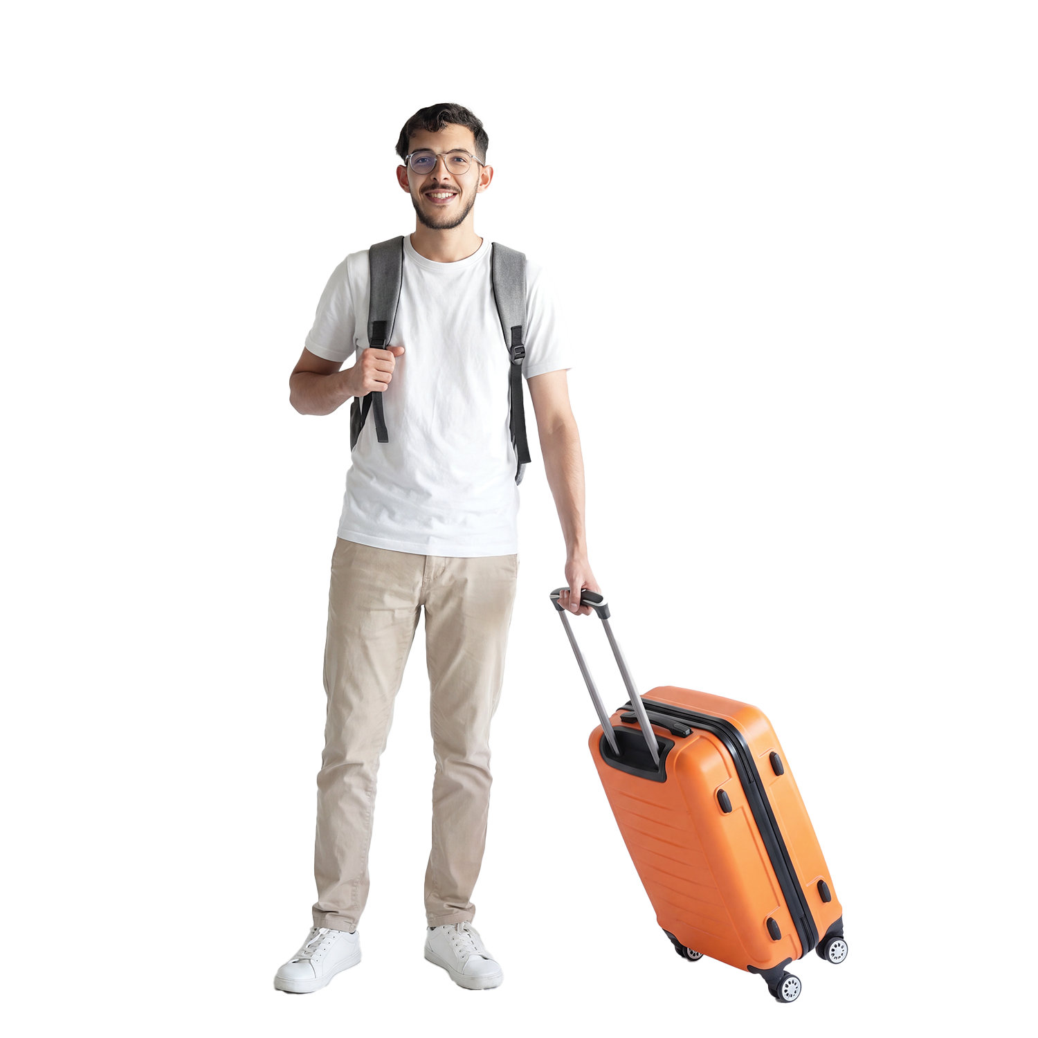 طالبة تستخدم حاسوباً محمولاً في حرم جامعي حديث